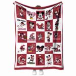 washington state cougars mickey minnie crimson white blanket best selling