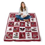 washington state cougars mickey minnie crimson white blanket best selling
