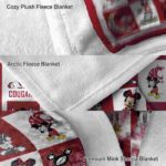 washington state cougars mickey minnie crimson white blanket best selling