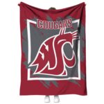 washington state cougars splatter effect crimson blanket best selling