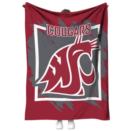 washington state cougars splatter effect crimson blanket best selling