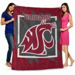 washington state cougars splatter effect crimson blanket best selling