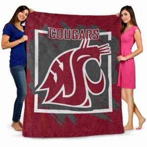 washington state cougars splatter effect crimson blanket fashion forward