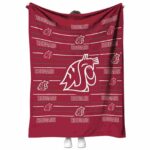 washington state cougars striped pattern crimson blanket best selling