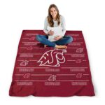 washington state cougars striped pattern crimson blanket best selling
