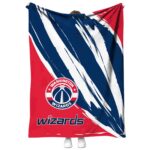 washington wizards brushstrokes blue white blanket best selling