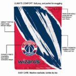 washington wizards brushstrokes blue white blanket new arrival