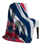 washington wizards brushstrokes blue white blanket top rated