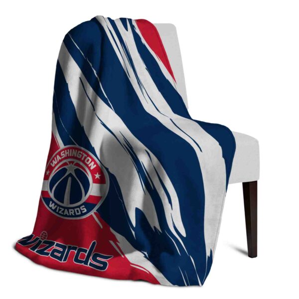 washington wizards brushstrokes blue white blanket top rated