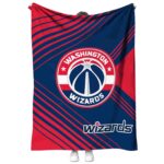 washington wizards diagonal stripes blue blanket best selling