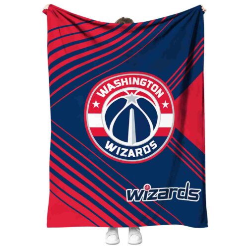 washington wizards diagonal stripes blue blanket best selling