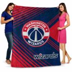 washington wizards diagonal stripes blue blanket best selling