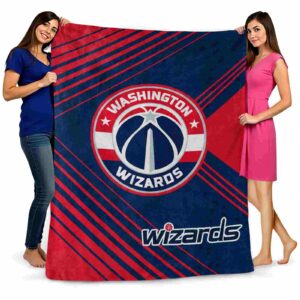 washington wizards diagonal stripes blue blanket fashion forward