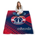 washington wizards diagonal stripes blue blanket best selling
