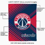 washington wizards diagonal stripes blue blanket best selling