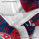 washington wizards diagonal stripes blue blanket best selling