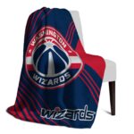 washington wizards diagonal stripes blue blanket best selling