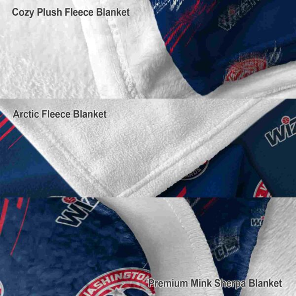 washington wizards fan spirit blue blanket premium grade