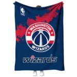 washington wizards grunge texture blue blanket best selling