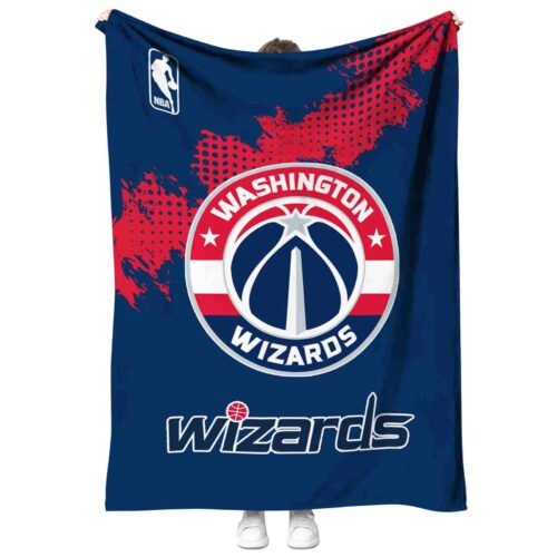washington wizards grunge texture blue blanket best selling