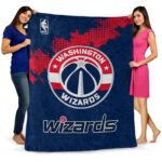 washington wizards grunge texture blue blanket best selling