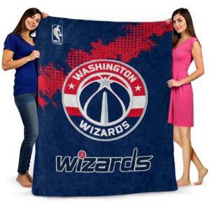 washington wizards grunge texture blue blanket fashion forward