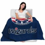 washington wizards grunge texture blue blanket best selling
