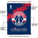 washington wizards grunge texture blue blanket best selling
