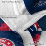 washington wizards grunge texture blue blanket best selling