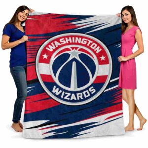 washington wizards paint streaks blue white blanket fashion forward