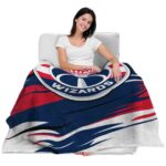 washington wizards paint streaks blue white blanket latest model