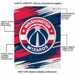 washington wizards paint streaks blue white blanket new arrival