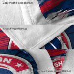washington wizards paint streaks blue white blanket premium grade