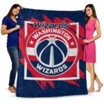 washington wizards splatter effect blue blanket fashion forward
