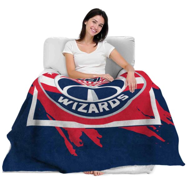 washington wizards splatter effect blue blanket latest model