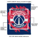 washington wizards splatter effect blue blanket new arrival