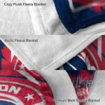 washington wizards splatter effect blue blanket premium grade