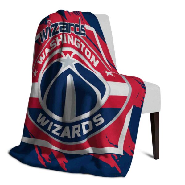 washington wizards splatter effect blue blanket top rated