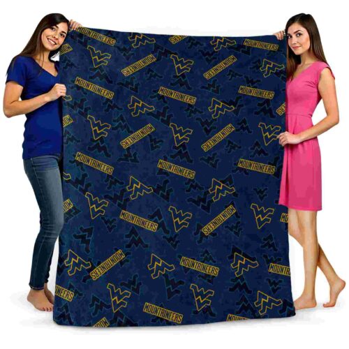 west virginia mountaineers diehard fans blue blanket fashion forward
