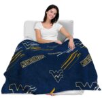 west virginia mountaineers fan spirit blue blanket latest model