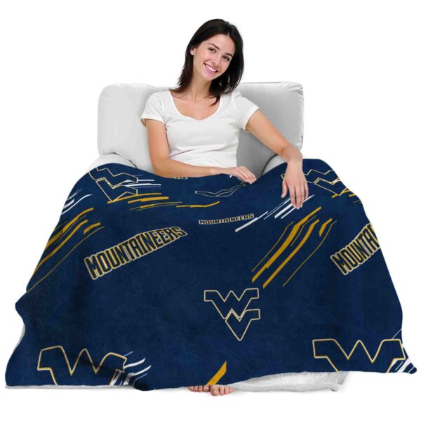 west virginia mountaineers fan spirit blue blanket latest model