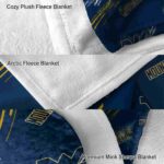 west virginia mountaineers fan spirit blue blanket premium grade
