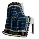 west virginia mountaineers football field blue blanket best selling