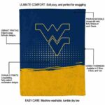 west virginia mountaineers gradient dots blue blanket new arrival