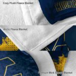west virginia mountaineers grunge texture blue blanket best selling