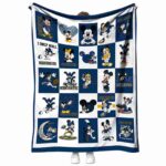 west virginia mountaineers mickey minnie blue white blanket best selling