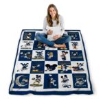 west virginia mountaineers mickey minnie blue white blanket best selling