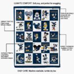 west virginia mountaineers mickey minnie blue white blanket best selling