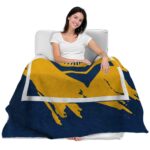 west virginia mountaineers splatter effect blue blanket best selling