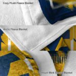 west virginia mountaineers splatter effect blue blanket best selling